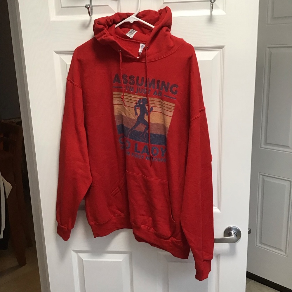 Jerzees Assuming I’m an Old Lady Hoodie Sweatshirt